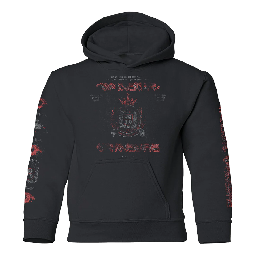 Crest Black Youth Hoodie