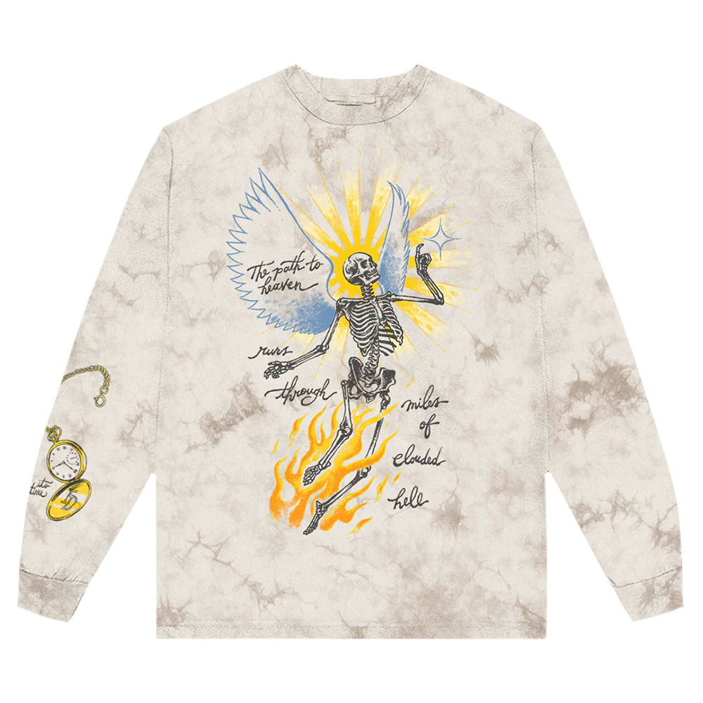It's Time Brown Tie Dye Long Sleeve